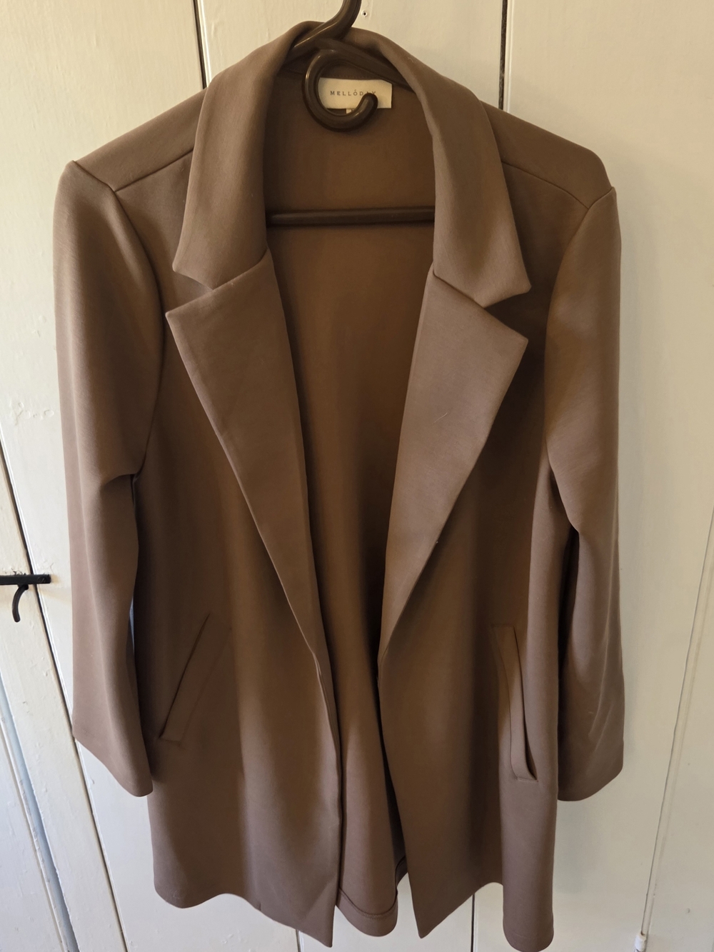 MELLODAY Women's Brown Open-Front Blazer Jacket